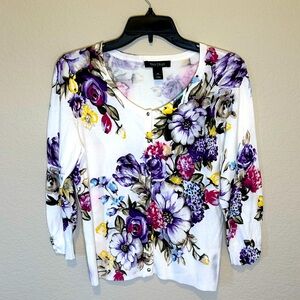 White House Black Market Flora cardigan